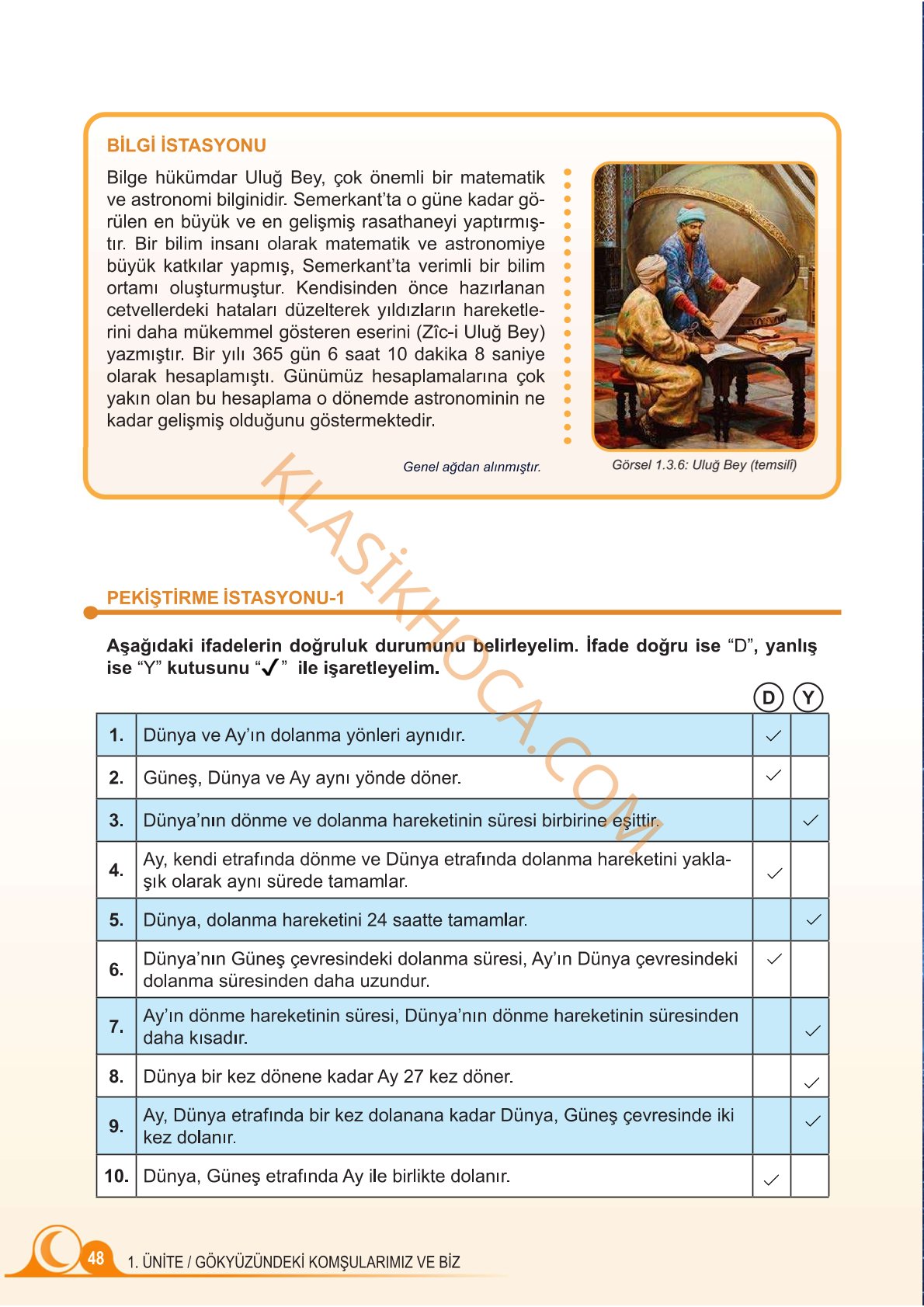 5. Sınıf Fen Bilimleri Kitabı 1. Kitap Sayfa 48 Cevapları