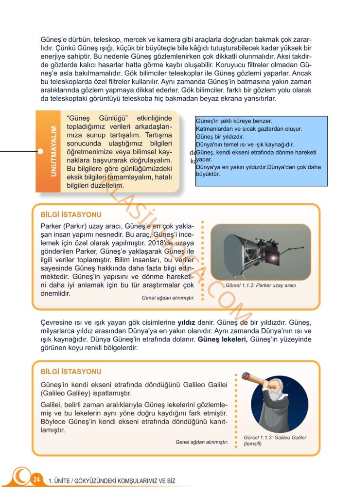 5. Sınıf Fen Bilimleri Kitabı Sayfa 20-21-22-23-24-25 Cevapları 1. Kitap