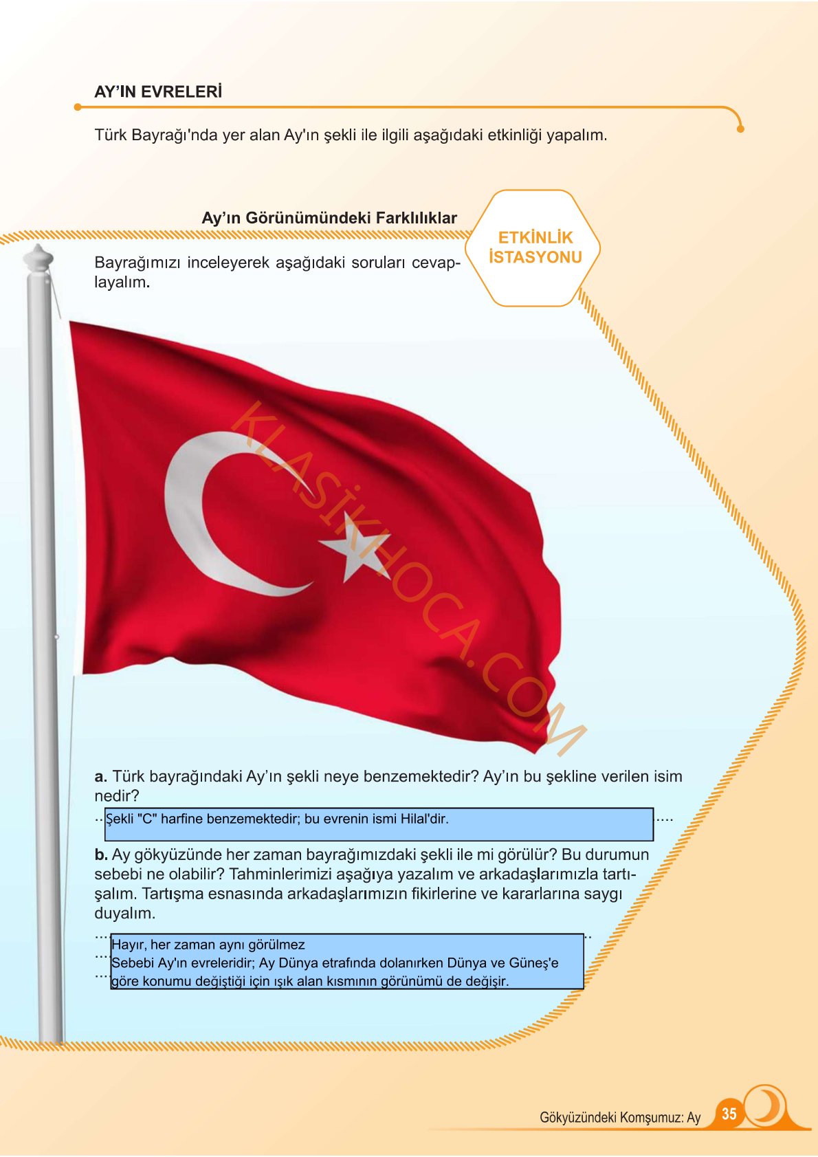 5. Sınıf Fen Bilimleri Kitabı 1. Kitap Sayfa 35 Cevapları