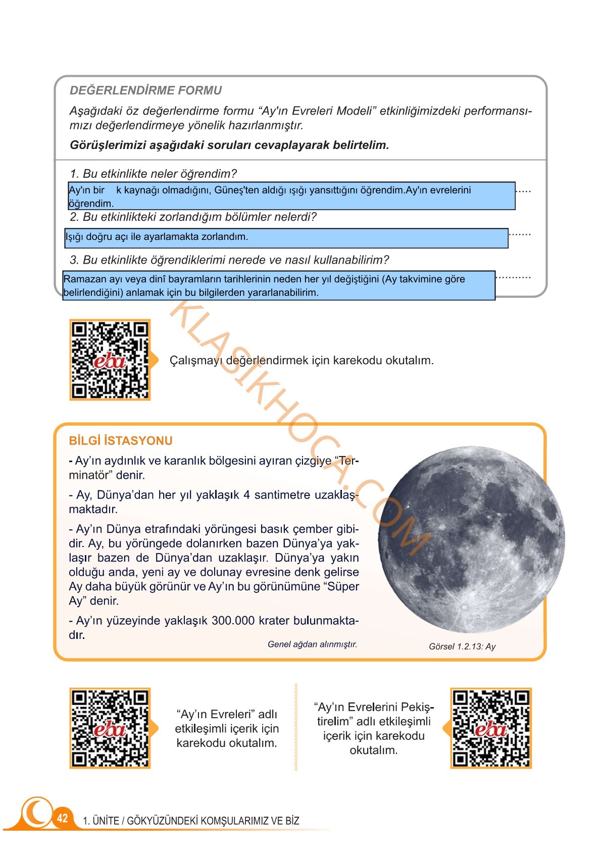 5. Sınıf Fen Bilimleri Kitabı 1. Kitap Sayfa 42 Cevapları