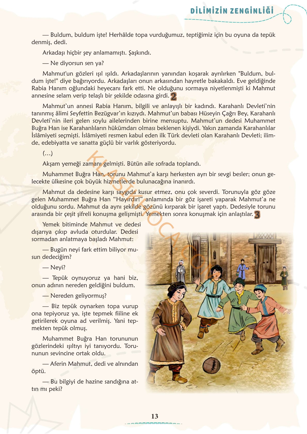 6. Sınıf Türkçe Kitabı 1. Kitap Sayfa 13 Cevapları