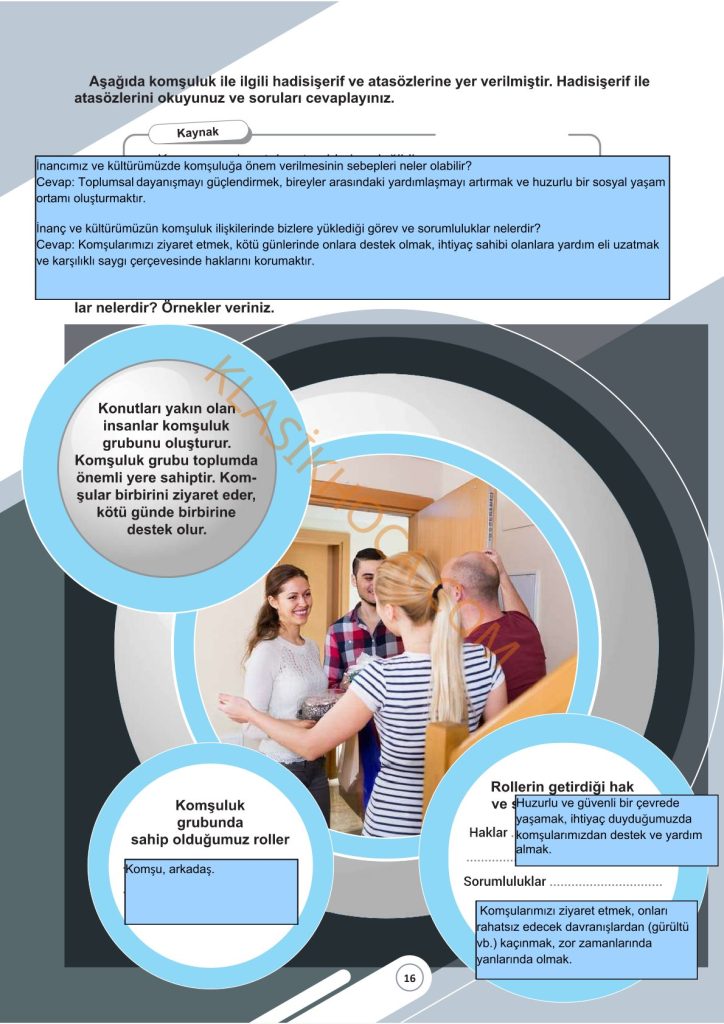 5. Sınıf Sosyal Bilgiler Kitabı Sayfa 12-13-14-15-16-17-18-19 Cevapları 1. Kitap