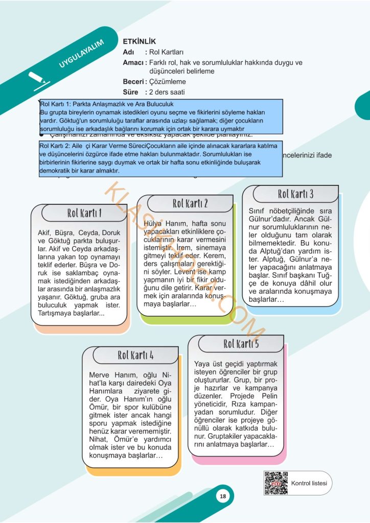 5. Sınıf Sosyal Bilgiler Kitabı Sayfa 12-13-14-15-16-17-18-19 Cevapları 1. Kitap