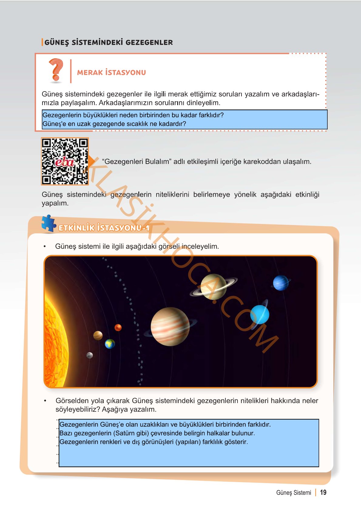 6. Sınıf Fen Bilimleri Kitabı 1. Kitap Sayfa 19-20-21-22-23-24-25-26-27-28 Cevapları