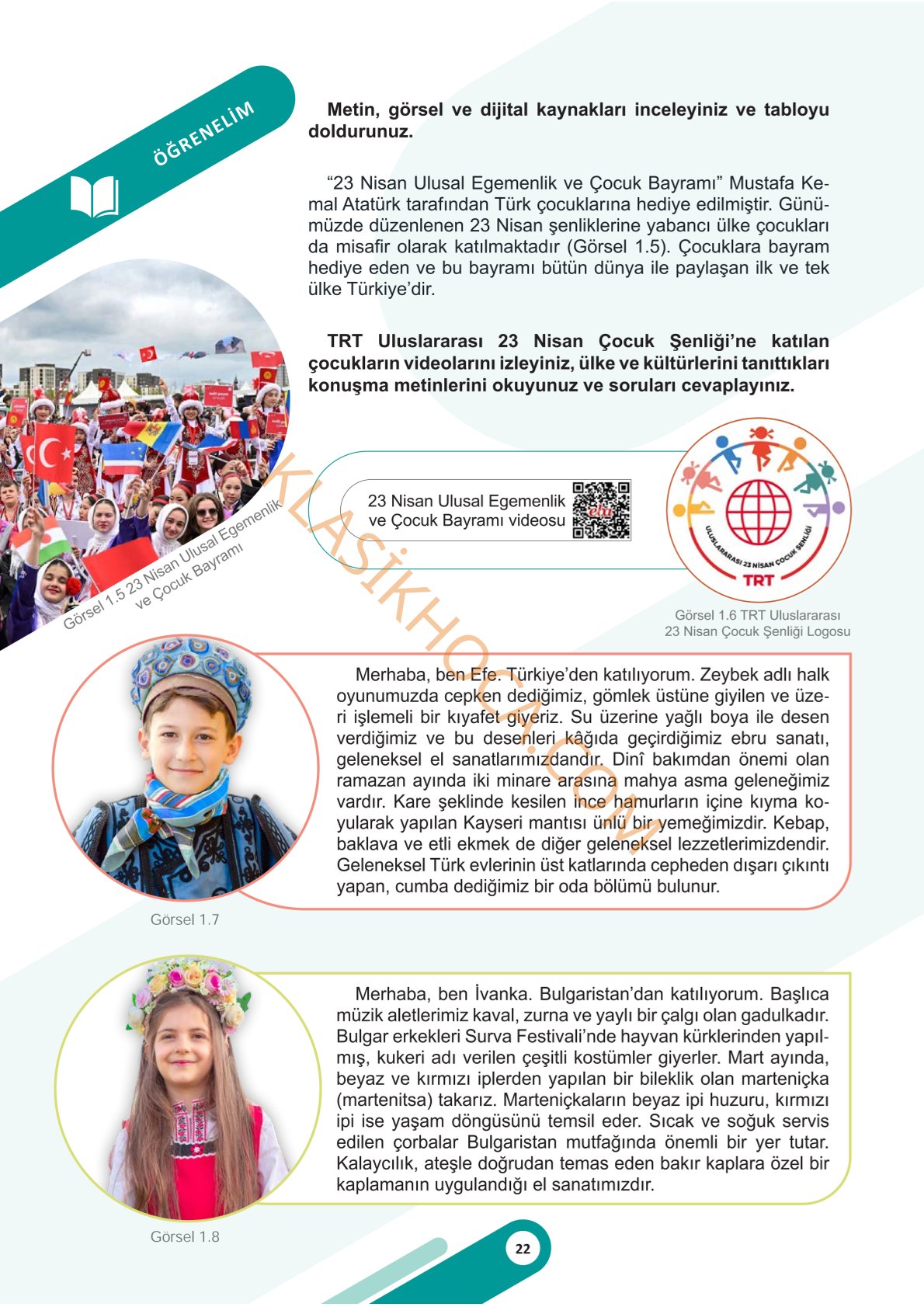 5. Sınıf Sosyal Bilgiler Kitabı 1. Kitap Sayfa 22 Cevapları