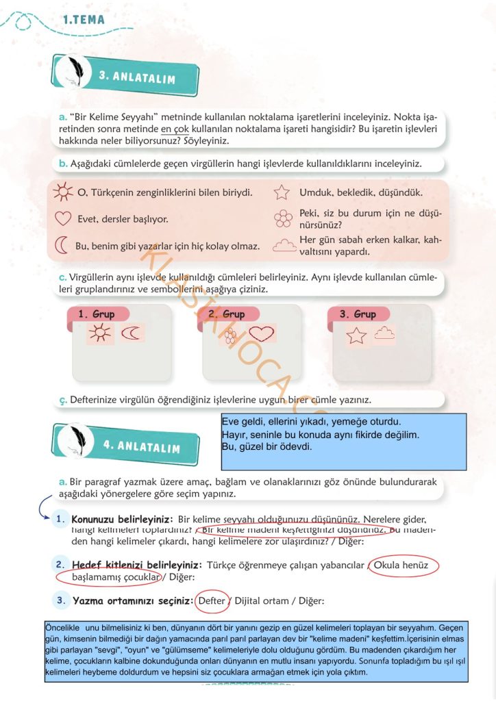 Bir Kelime Seyyahı Metni Cevapları 6. Sınıf Türkçe