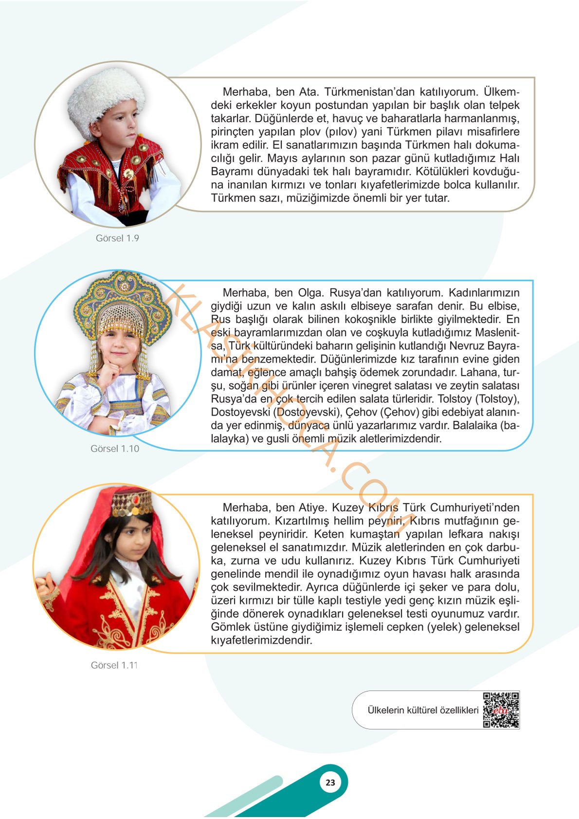 5. Sınıf Sosyal Bilgiler Kitabı 1. Kitap Sayfa 23 Cevapları