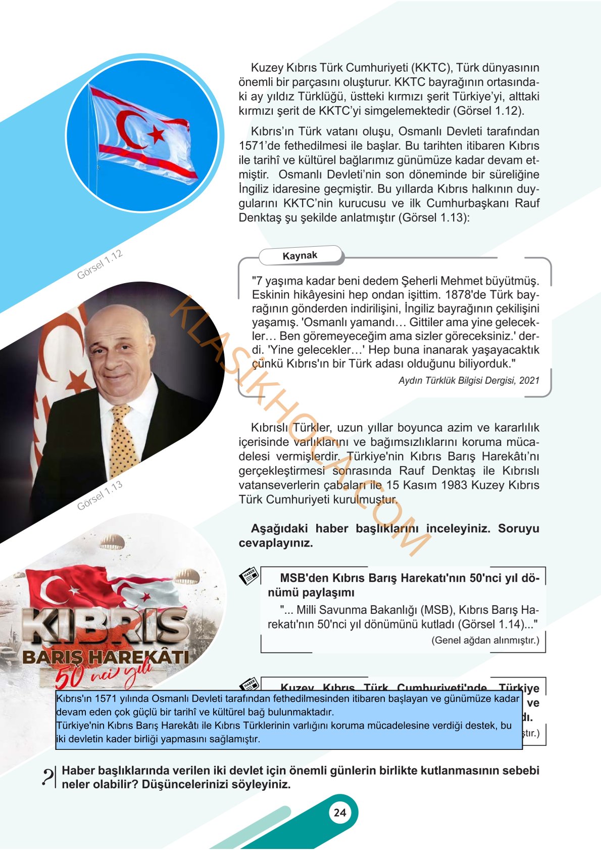 5. Sınıf Sosyal Bilgiler Kitabı 1. Kitap Sayfa 24 Cevapları