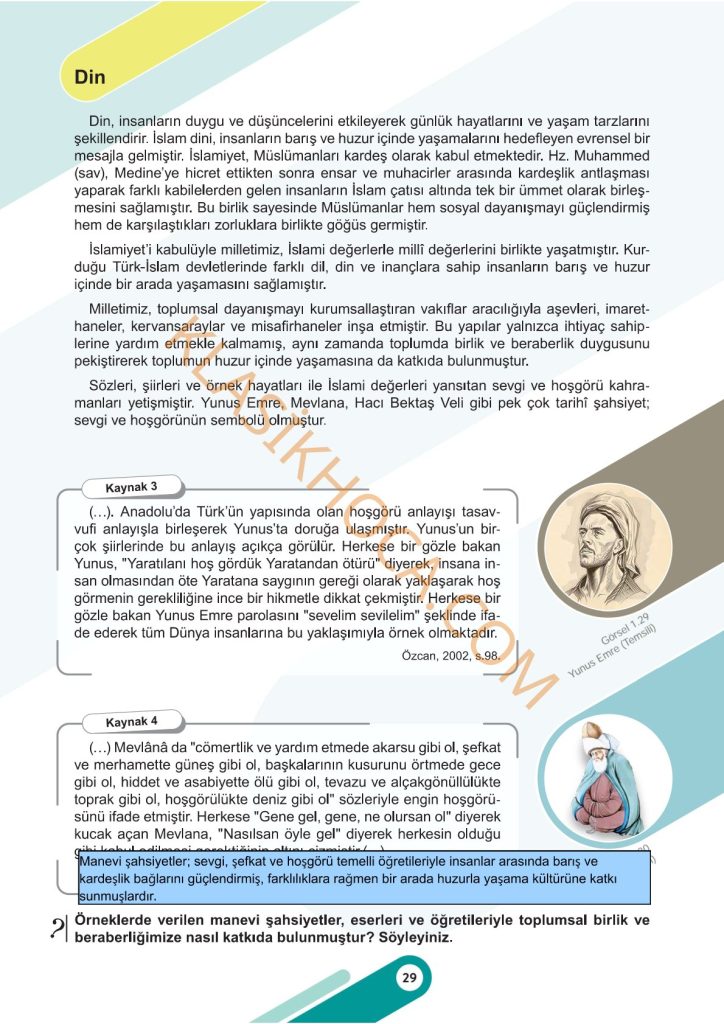 6. Sınıf Sosyal Bilgiler Kitabı Sayfa 24-25-26-27-28-29-30-31-32-33-34-35-36-37 Cevapları 1. Kitap