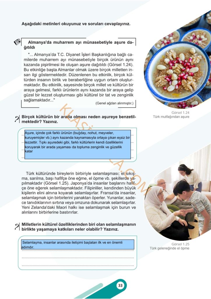 5. Sınıf Sosyal Bilgiler Kitabı Sayfa 28-29-30-31-32-33 Cevapları 1. Kitap