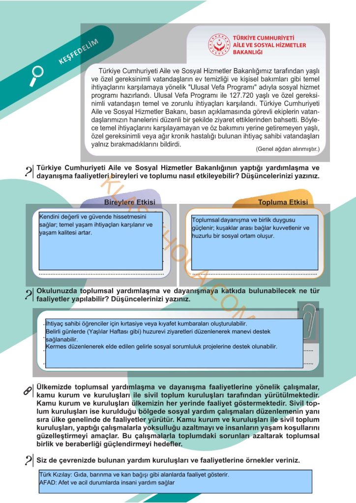 5. Sınıf Sosyal Bilgiler Kitabı Sayfa 34-35-36-37 Cevapları 1. Kitap