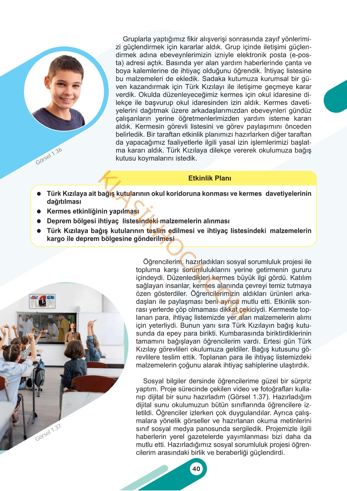 5. Sınıf Sosyal Bilgiler Kitabı 1. Kitap Sayfa 40 Cevapları