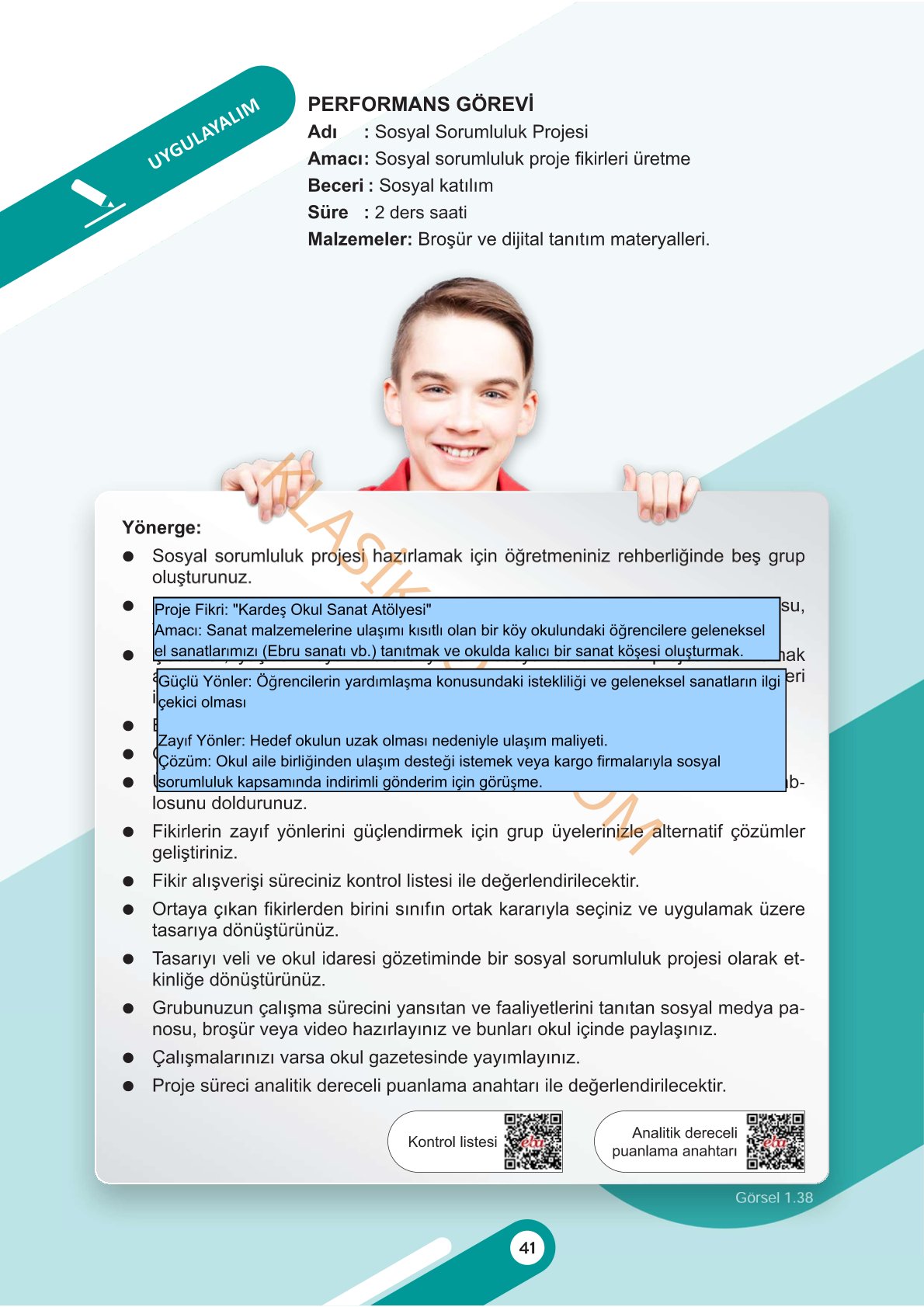 5. Sınıf Sosyal Bilgiler Kitabı 1. Kitap Sayfa 41 Cevapları