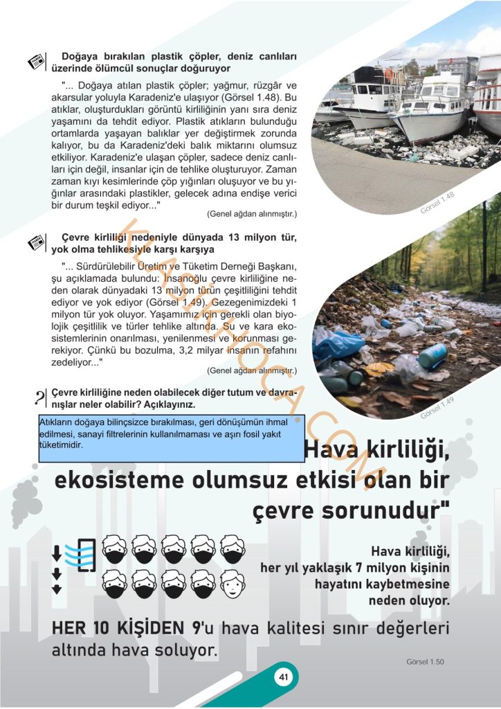 6. Sınıf Sosyal Bilgiler Kitabı Sayfa 38-39-40-41-42-43-44-45-56-47-48-49 Cevapları 1. Kitap