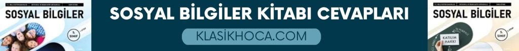 5. Sınıf Sosyal Bilgiler Ders Kitabı Cevapları 1. Kitap
