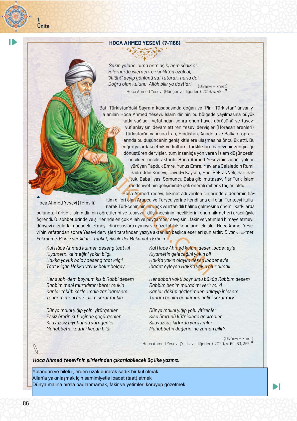 10. Sınıf Tarih Kitabı Sayfa 85-86-87-88-89-90-91 Cevapları