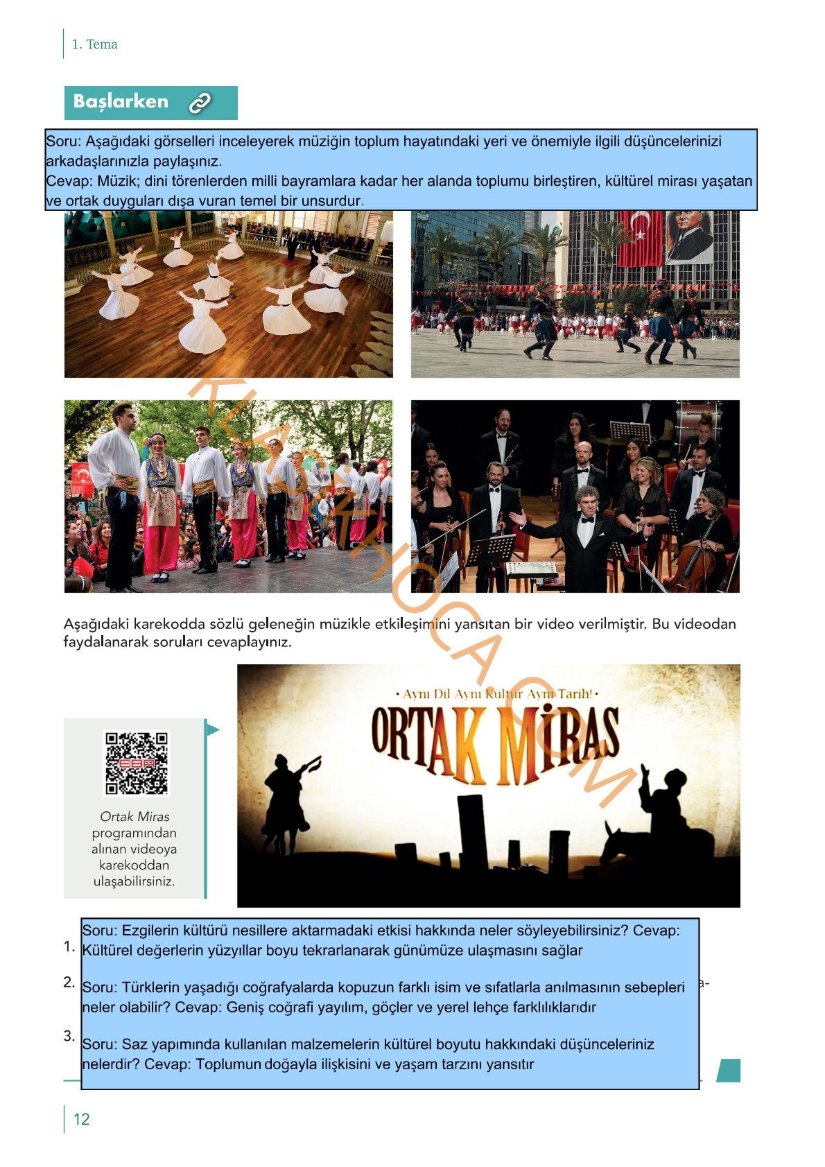 10. Sınıf Edebiyat Kitabı Sayfa 12 Cevapları