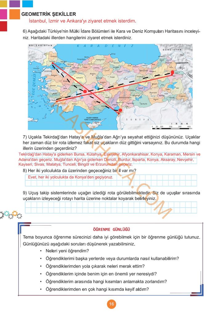 5. Sınıf Matematik Kitabı Sayfa 14-15-16 Cevapları 1. Kitap