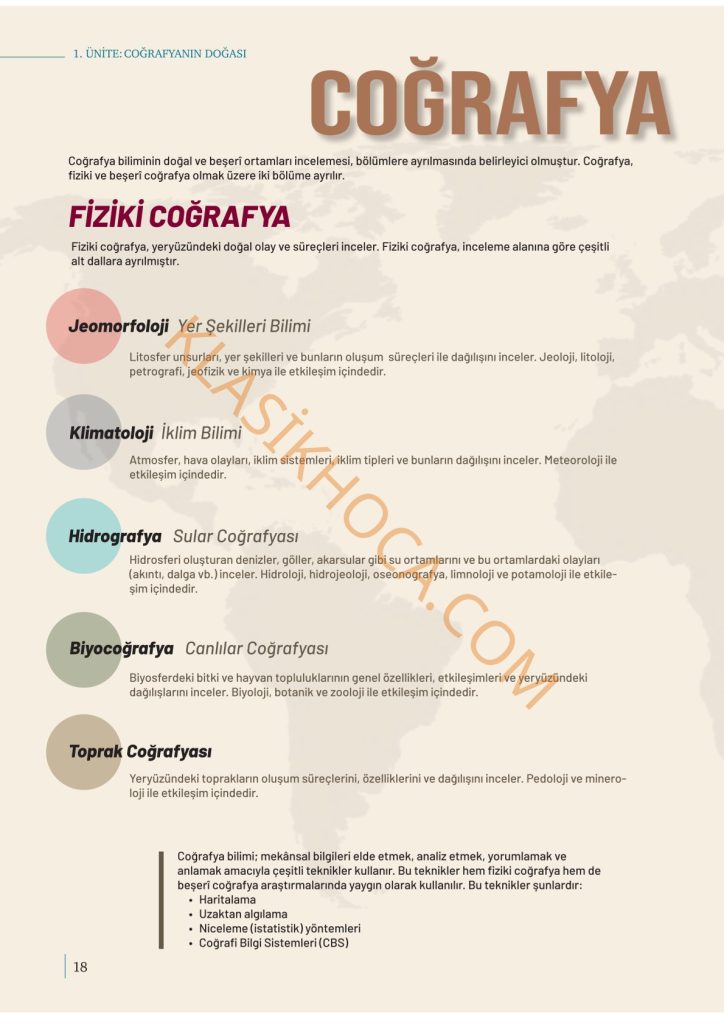 9. Sınıf Coğrafya Kitabı Sayfa 14-15-16-17-18-19-20 Cevapları