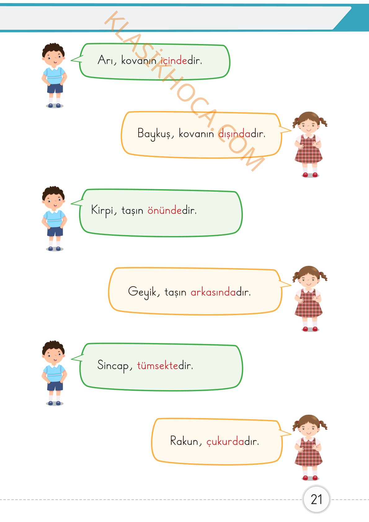 1. Sınıf Matematik Kitabı 1. Kitap Sayfa 21 Cevapları