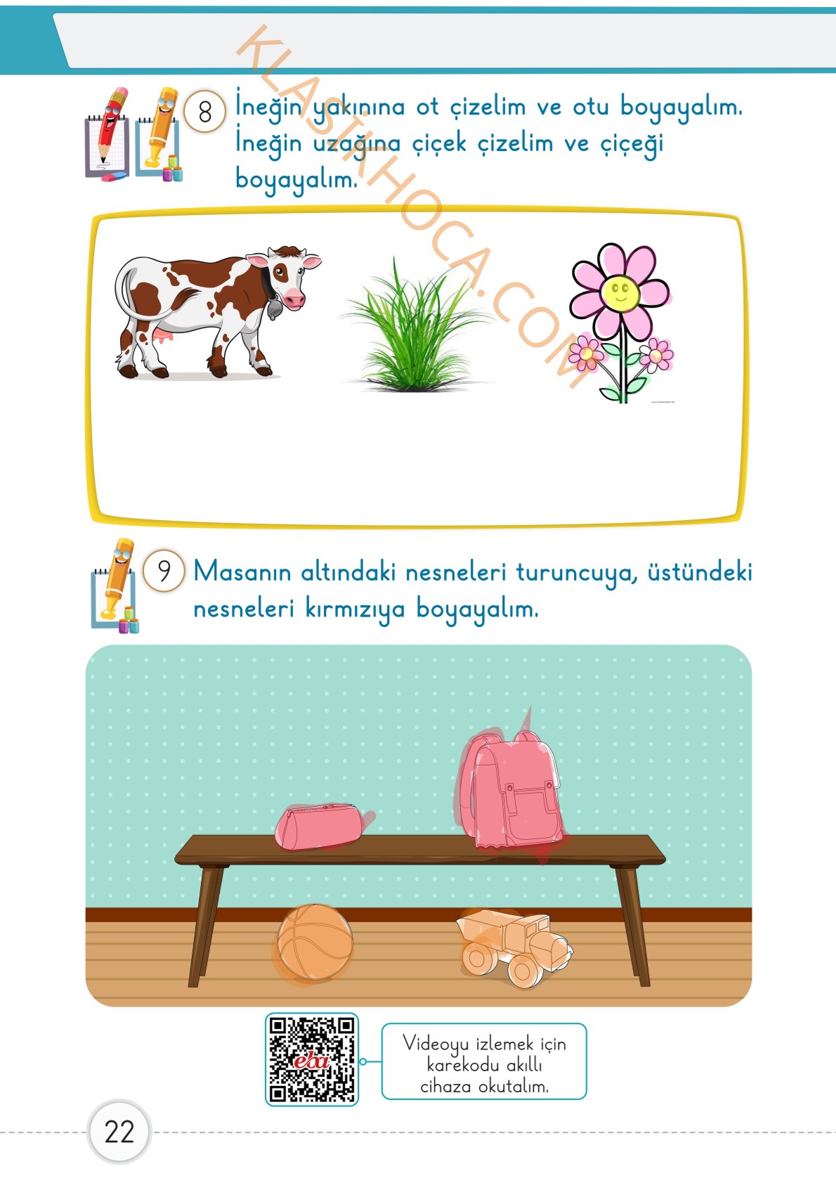1. Sınıf Matematik Kitabı 1. Kitap Sayfa 22 Cevapları