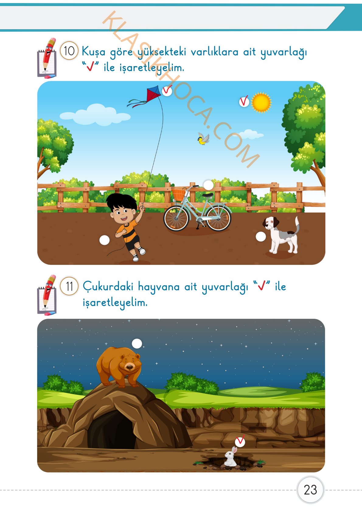 1. Sınıf Matematik Kitabı 1. Kitap Sayfa 23 Cevapları
