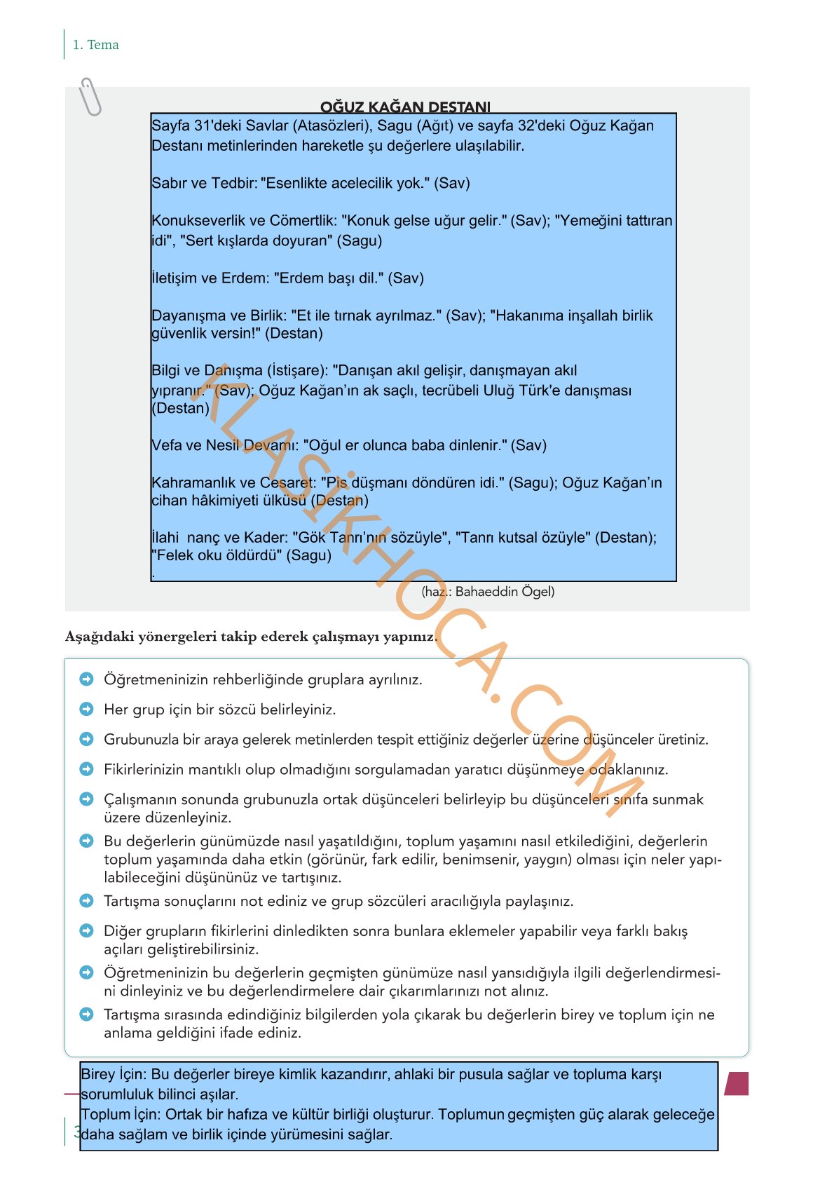 10. Sınıf Edebiyat Kitabı Sayfa 32 Cevapları