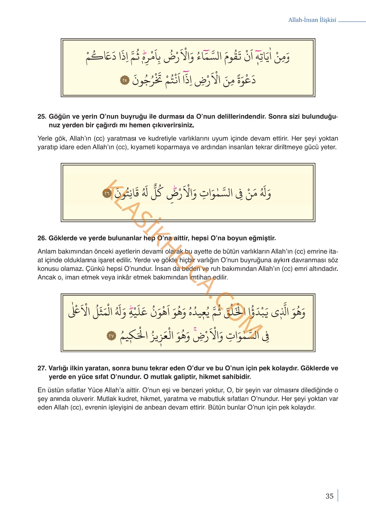 9. Sınıf Din Kültürü Kitabı Sayfa 35 Cevapları