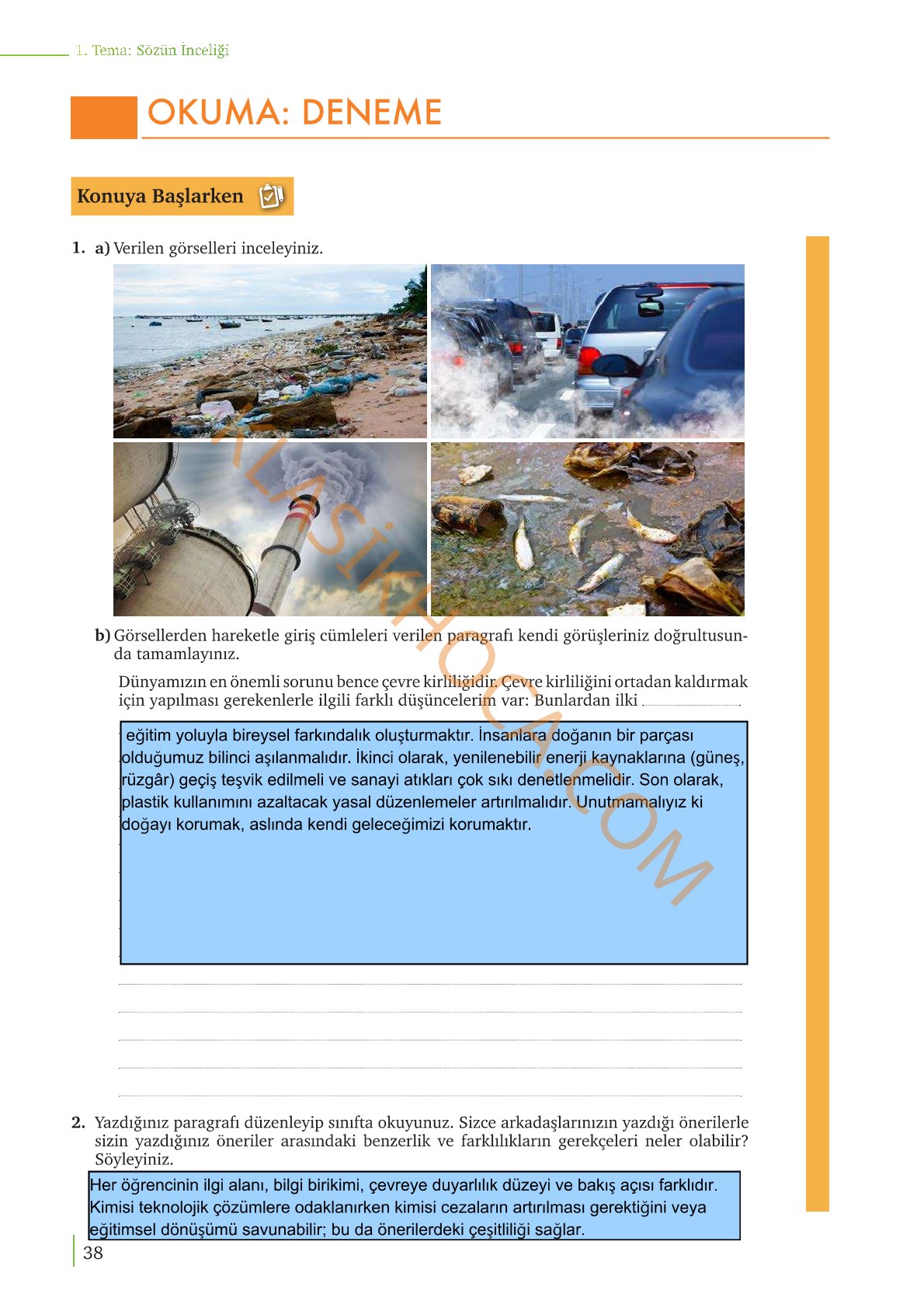 9. Sınıf Edebiyat Kitabı Sayfa 38 Cevapları