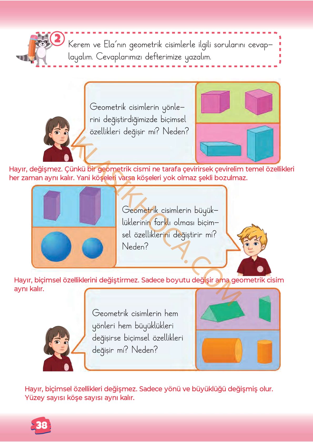 2. Sınıf Matematik Kitabı 1. Kitap Sayfa 38 Cevapları
