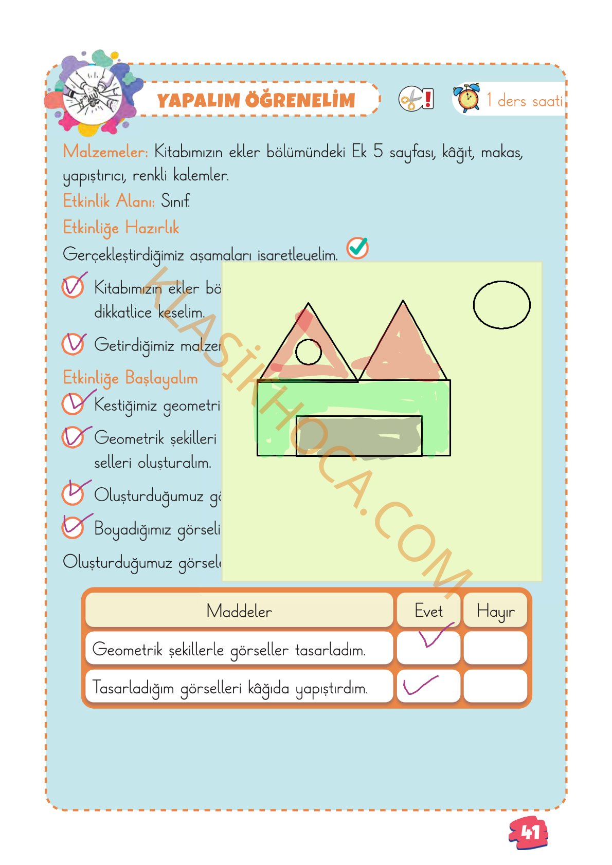 2. Sınıf Matematik Kitabı 1. Kitap Sayfa 41 Cevapları
