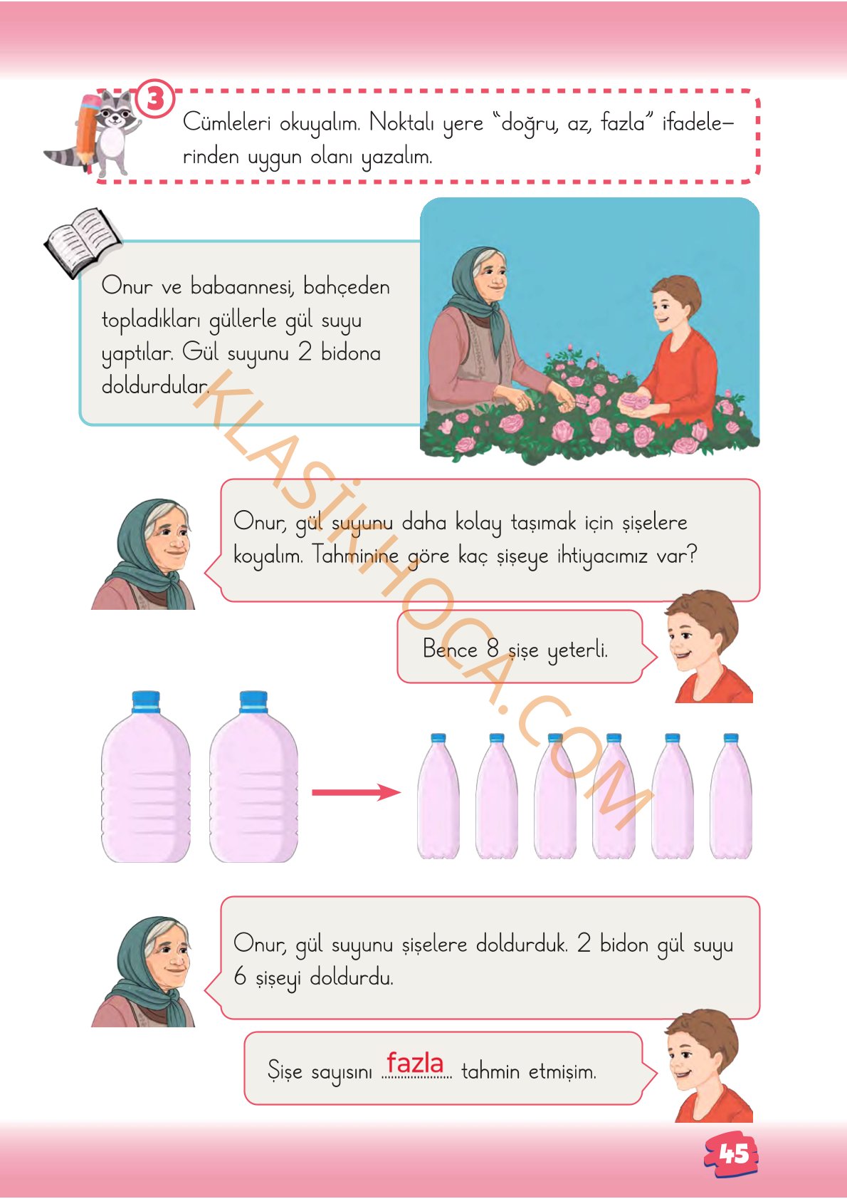 2. Sınıf Matematik Kitabı 1. Kitap Sayfa 45 Cevapları