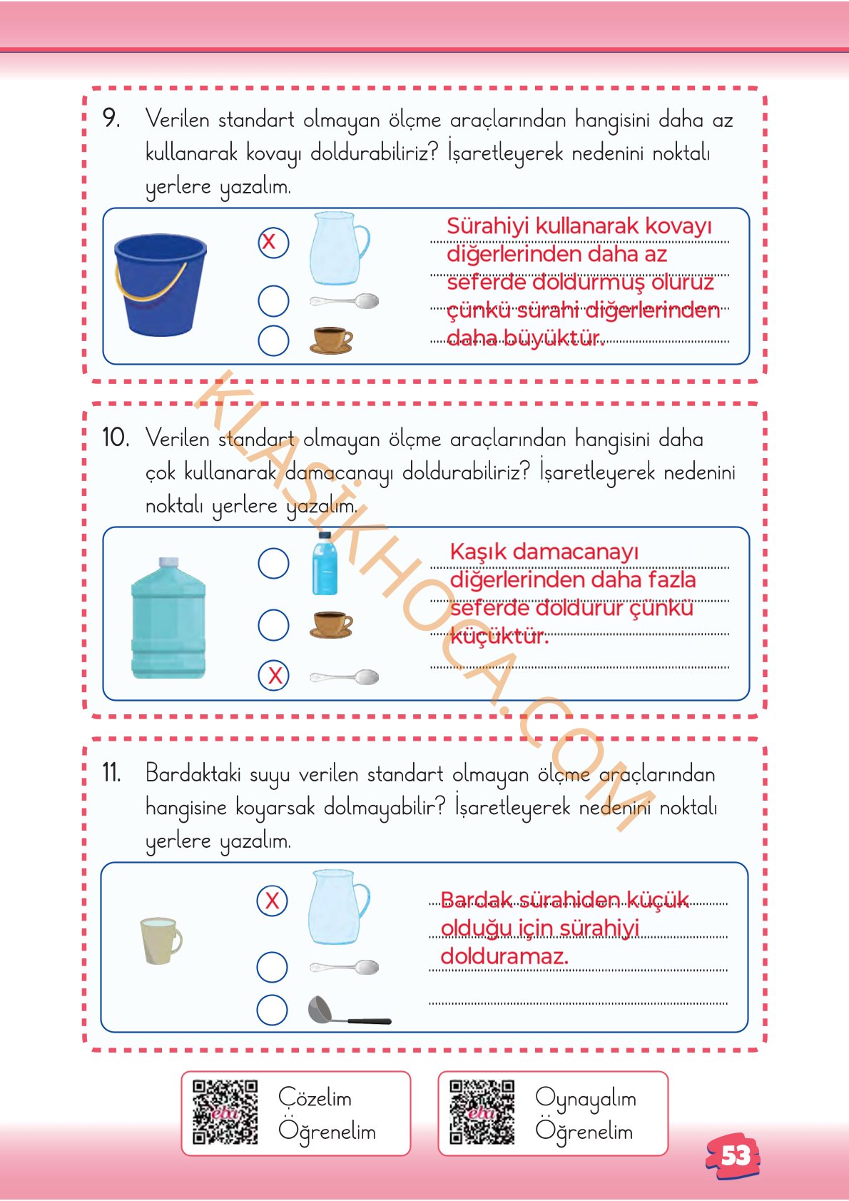 2. Sınıf Matematik Kitabı 1. Kitap Sayfa 53 Cevapları