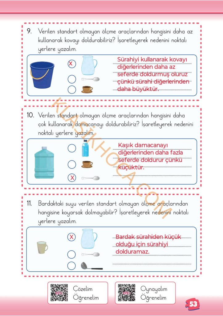 2. Sınıf Matematik Kitabı Sayfa 48-49-50-51-52-53 Cevapları 1. Kitap