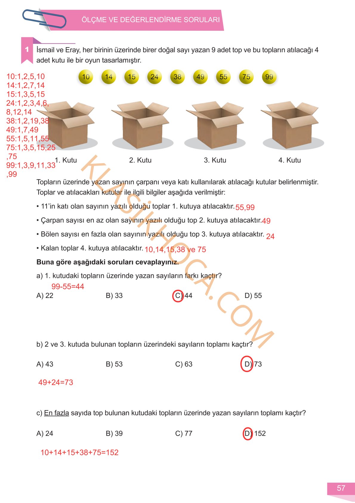 6. Sınıf Matematik Kitabı Sayfa 57-58-59 Cevapları 1. Kitap 6. Sınıf Matematik Kitabı Sayfa 57-58-59 Cevapları 1. Kitap