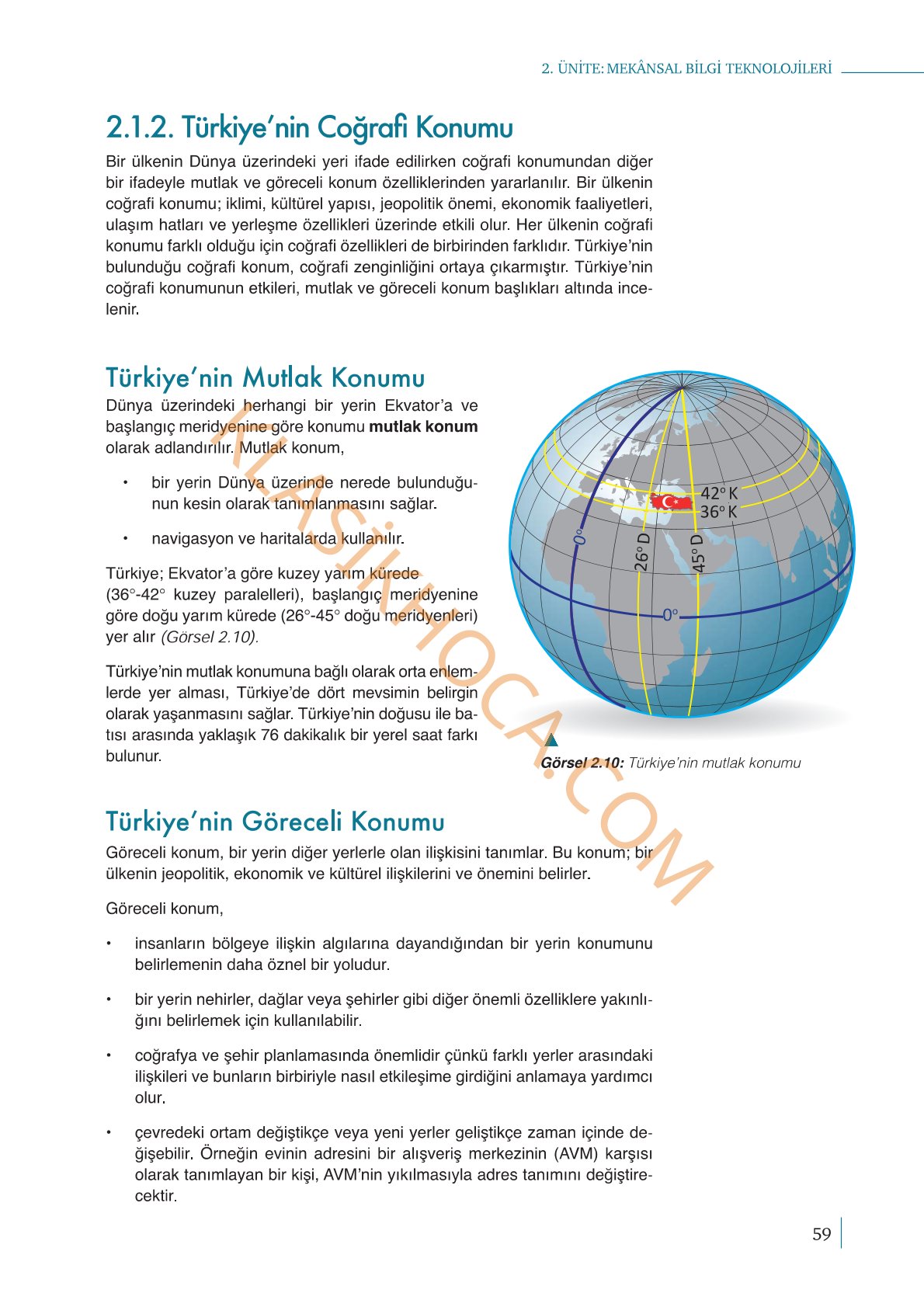 9. Sınıf Coğrafya Kitabı Sayfa 59-60-61-62-63-64-65 Cevapları
