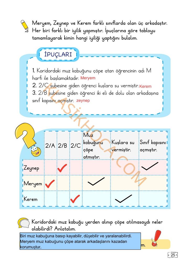 2. Sınıf Türkçe Kitabı Sayfa 19-20-21-22-23-24-25-26 Cevapları 1. Kitap