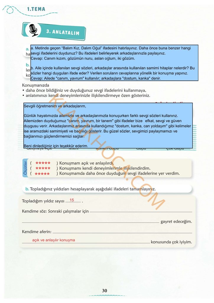 Türkçenin Beyliği Metni Cevapları 6. Sınıf Türkçe 1. Kitap 