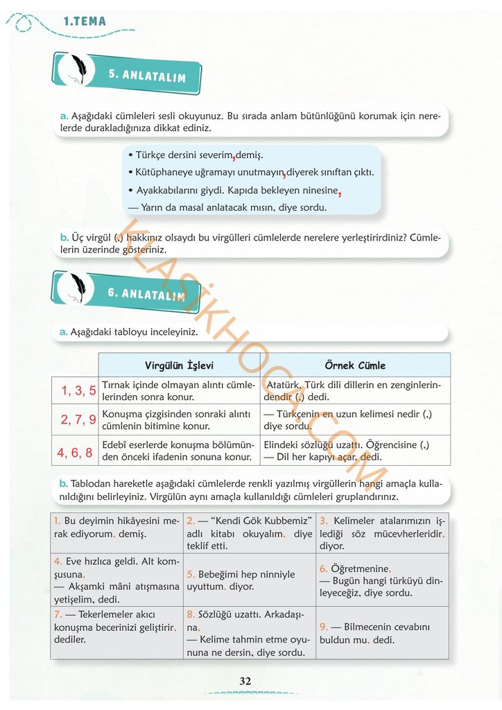 Türkçenin Beyliği Metni Cevapları 6. Sınıf Türkçe 1. Kitap 