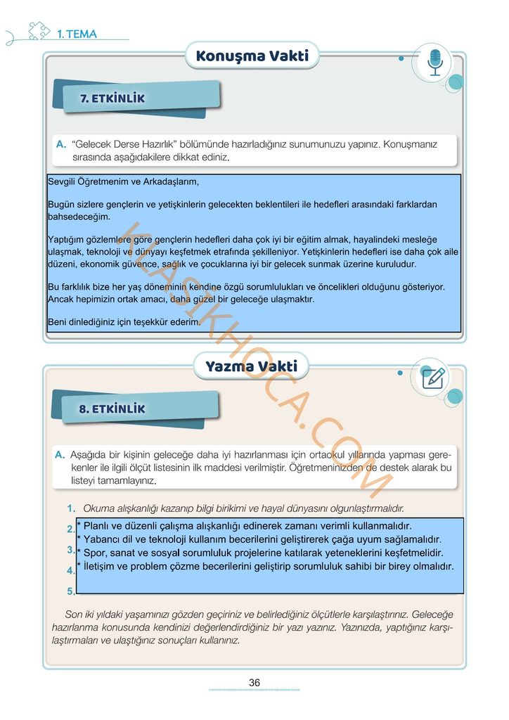 Gençliğin Kıymeti Metni Cevapları 7. Sınıf Türkçe