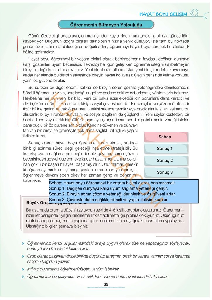 Gençliğin Kıymeti Metni Cevapları 7. Sınıf Türkçe