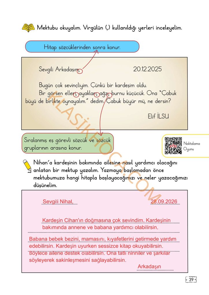 2. Sınıf Türkçe Kitabı Sayfa 33-34-35-36-37-38-39-40 Cevapları 1. Kitap