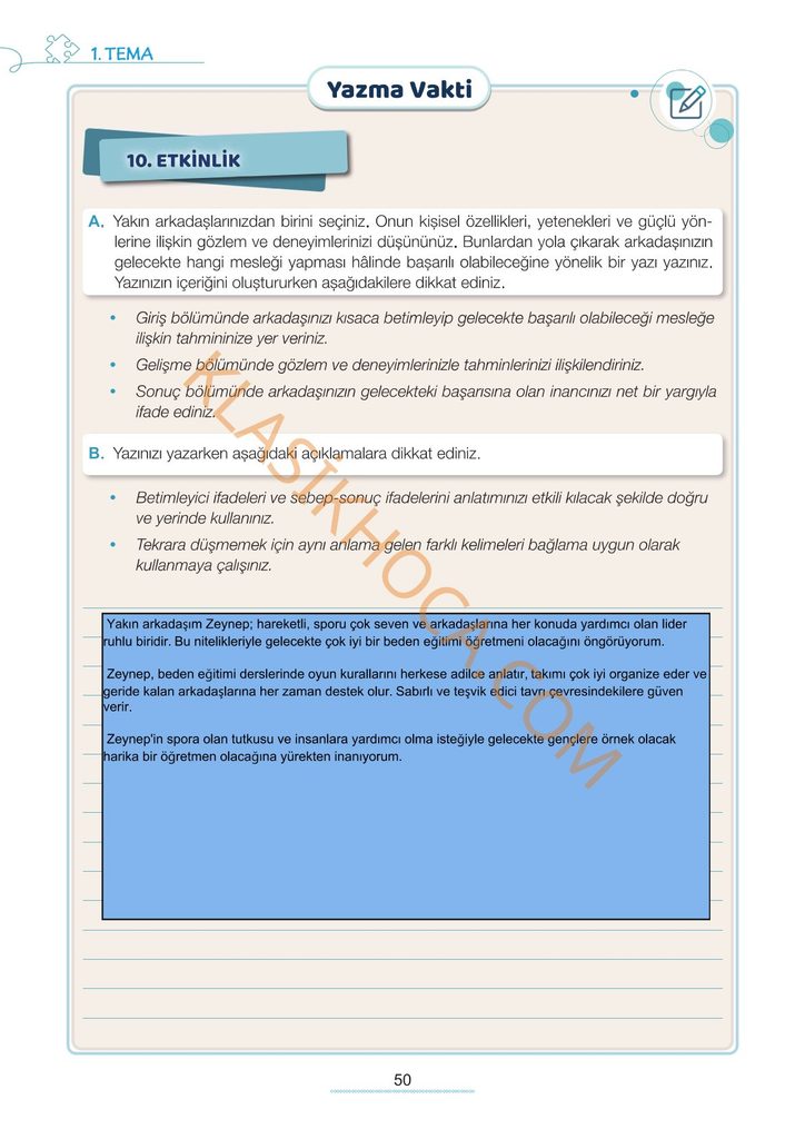 7. Sınıf Türkçe Kitabı Sayfa 42-43-44-45-46-47-48-49-50 Cevapları 1. Kitap