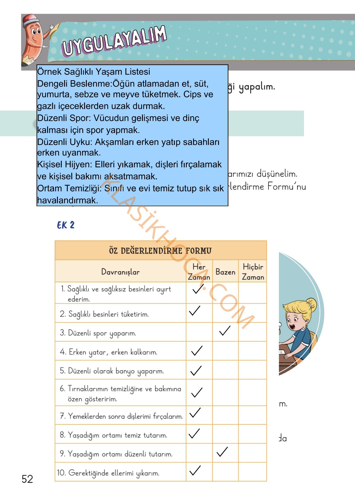 2. Sınıf Hayat Bilgisi Kitabı Sayfa 52 Cevapları 1. Kitap