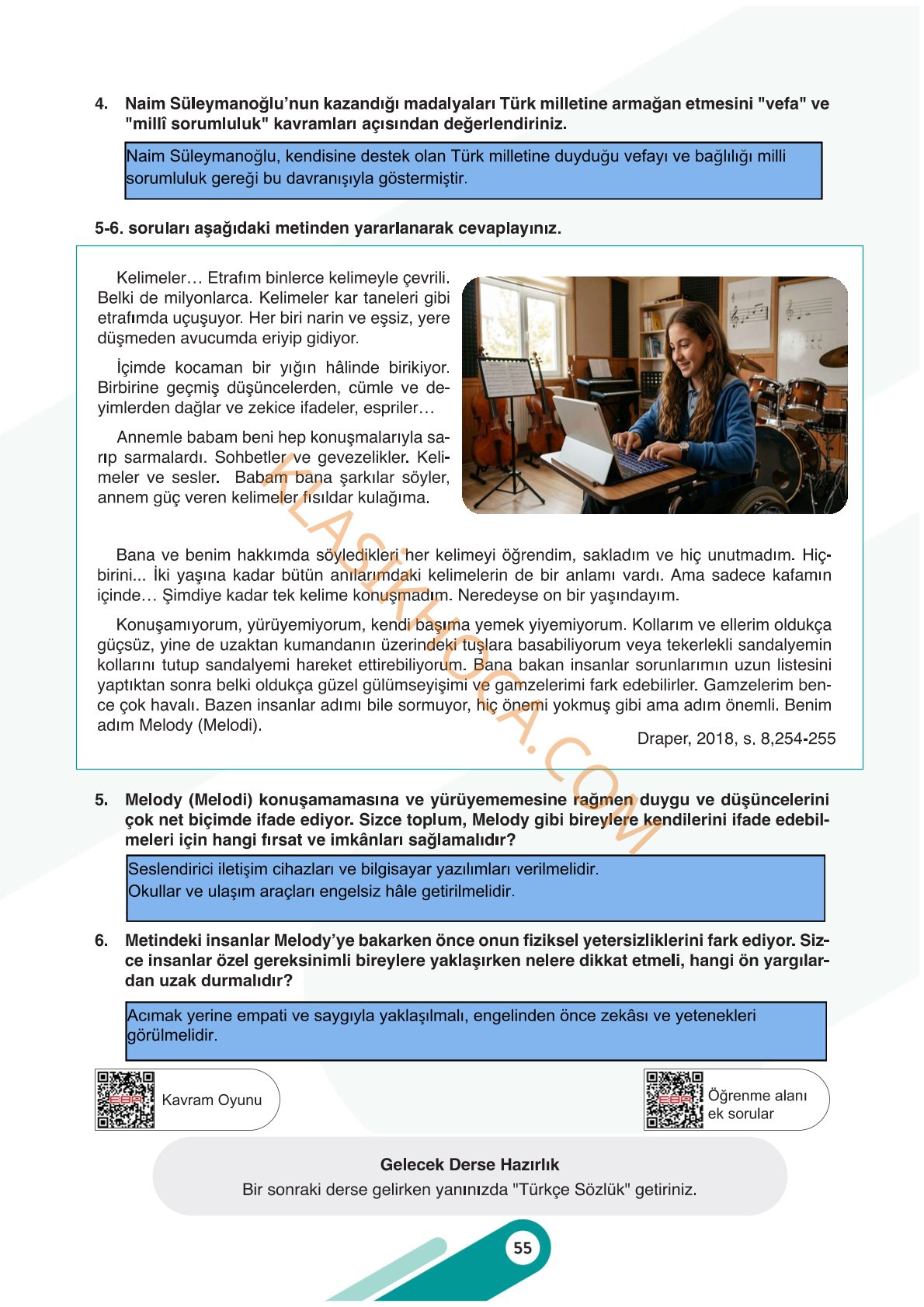 7. Sınıf Sosyal Bilgiler Kitabı Sayfa 51-52-53-54-55 Cevapları 1. Kitap